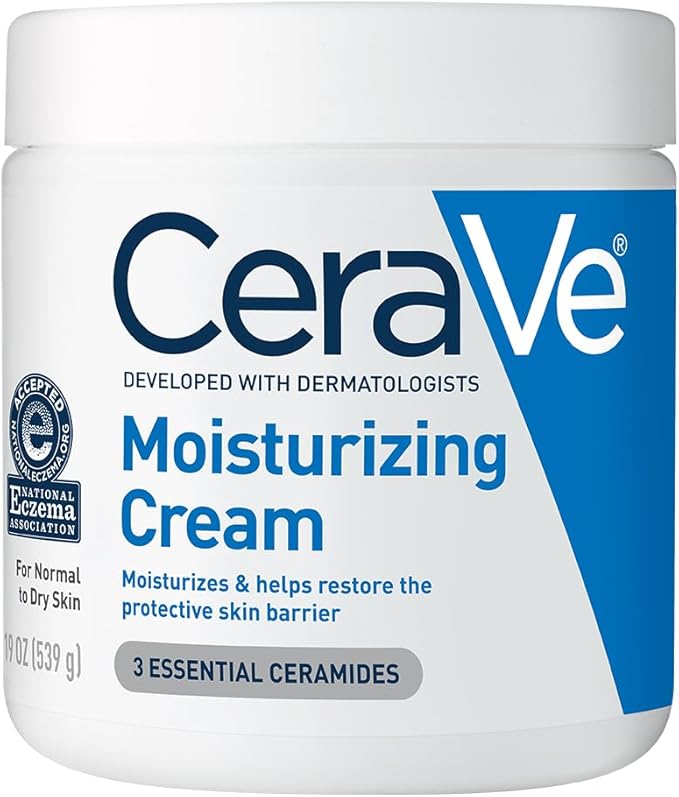 CeraVe Moisturizing Cream, Body and Face Moisturizer for Dry Skin