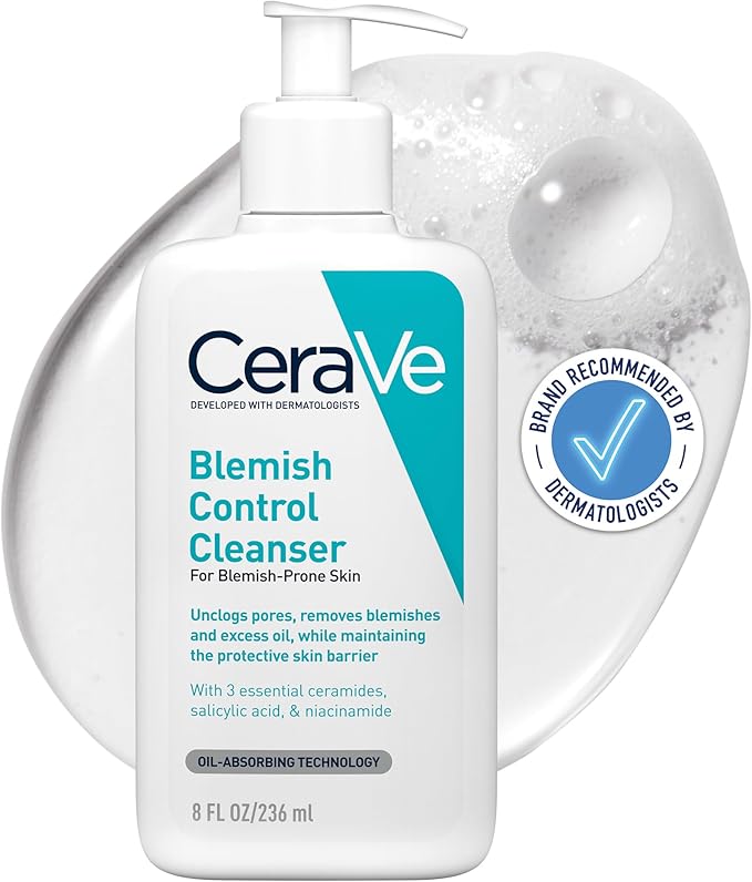 CeraVe Blemish Control Cleanser Face Wash For Acne & Blemish Prone Skin